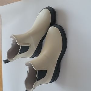 Rain boots , cream color